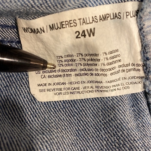 Q women's Gloria Vanderbilt blue stretch plus size caprice size 24W - Picture 5 of 5